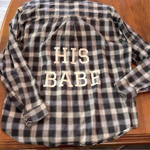 Hubs & Hers His Babe Vintage Button Down Shirt